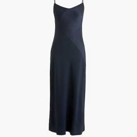 J. Crew Collection Navy Slip Dress NWOT - Picture 8 of 16